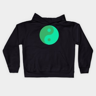 Yin Yang in shades of aqua Kids Hoodie